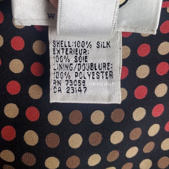 Vintage Talbots Silk Polka Dot Midi Skirt Size 20W - Picture 7 of 8